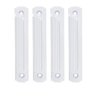 Jotekonoby Tiradores de puerta corredera de aleación de aluminio, 4 unidades, para diversas aplicaciones, incluyendo armarios y balcones (blanco)