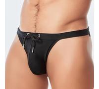 Jotekonoby Traje de baño para hombre, pantalones cortos de nailon o piscina, de secado rápido, elástico, para playa, con transpirable, compatible con natación activa, color negro