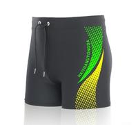 Jotekonoby Traje de baño para hombre, para piscina, playa, piscina, de nailon de secado rápido, para cintura con cordón elástico, pantalones cortos forrados para poliéster (verde)