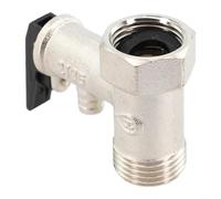 Jotekonoby Válvula de seguridad ajustable de latón para sistemas de caldera, roscas DN15 de 1/2 pulgada, temperatura máxima de funcionamiento de 100 °C, presión de apertura ≤0.1 MPa,