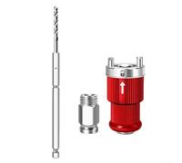 Jotekonoby Varilla de liberación rápida para carpintería con extensión de autobloqueo para abrelatas bimetálicas y de tuberías, vástago hexagonal de 10 mm, taladro de acero al manganeso (5-8 pulgadas)