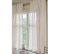 JOTEX Lina Linen-Mix - Juego de 2 Cortinas multifuncionales, Lino Semitransparente y algodón, Paquete de 2, Color Blanco Natural, 135 x 300 cm