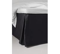 Jotex Zack - Faldón de Cama (100% algodón orgánico, Altura 60 cm, 180 x 200 cm), Color Negro