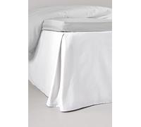 Jotex Zack - Faldón para Cama (100% algodón orgánico, Altura 60 cm, 140 x 200 cm), Color Blanco
