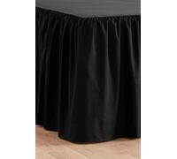 Jotex Zack Volant - Funda para Cama (100% algodón orgánico, Altura 60 cm, 140 x 200 cm), Color Gris y Negro