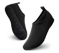 JOTO Escarpines Acuáticos de Secado Rápido para Hombre Mujer Niño, Calcetines Antideslizantes Tipo Descalzo para Playa, Natación, Buceo, Surf, Kayak -Negro 24,2 cm/38-39