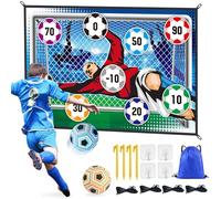JOTOL Juego de Pelota de Fútbol para Niños de 3 a 8 Años,Juego de Portería de Fútbol Franela con 2 Pelotas de Velcro,Juego de Entrenamiento de Fútbol para Interior y Exterior,Juguete Deportivo
