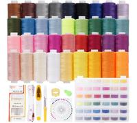 JOTOL Kit de Costura 400 Yardas 36 Colores Hilos De Coser Para Maquina,con Agujas y Enhebradores de Coser,Descosedores,Tijeras,Cinta Métrica,Hilo de Coser para Uso Diario,Bordar y Tejer,Coser a Mano