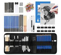 JOTOL Lápices de dibujo,Set Dibujo Artistico,Lapices de Dibujo Artístico,con lápices,Gomas de Borrar,Palo de Grafito,Bloque de Papel de Lija,Sacapuntas,para Artista Principiante Niños