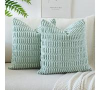 JOTOM Fundas de Cojín de Pana a Rayas Boho 50x50 cm Funda de Almohada Lumbar Decoración del Hogar Cojín para Sofá Cama Dormitorio Juego de 2