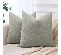 JOTOM Juego de 2 Fundas de Cojín 60x60 cm Gris Nube Boucle Texturizado Fundas de Cojín Decorativas 24x24 Pulgadas Lumbar para Sofá Salón Cama