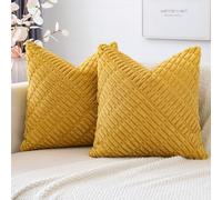 JOTOM Juego de 2 fundas de cojín de cordón de terciopelo, funda de cojín decorativa suave estilo bohemio, fundas de cojín modernas de patchwork, cojines decorativos para sofá, funda de cojín