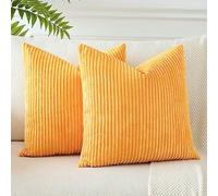 JOTOM Pana Fundas de Cojín Decorativas 50x50 cm Rayas Boho 20x20 Pulgadas Funda de Almohada Cuadrada para Sofá Salón Cama del Hogar 2 Piezas