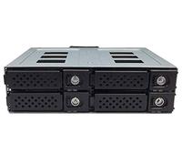 Jou Jye Computer JJ-N-49SS-T - Marco para 4 Discos Duros de 2,5" y 12 GB (SATA+SAS, HDD/SSD, con Kit de Sensor), Color Negro