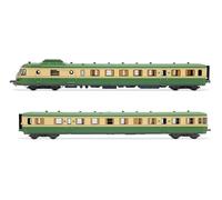 JOUEF HJ2462S SNCF, diesel railcar RGP I with trailer, green/beige livery, ep. I