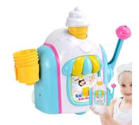 Jouet crème glacée en mousse, jouets de baignoire pour fabricant de bulles crème glacée - Machine à bulles pour baignoire à glacée - Machine à glacée à , jouet bain moussant