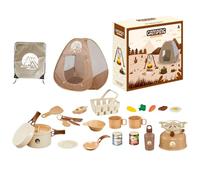 Jouets Camping Pour - Ensemble Accessoires Jeu D’Imitation | Ustensiles Cuisine Jouets | Kit Réaliste Feu De Camp Extérieur, Pique-nique | Idéal Anniversaire Noël Pour 3 À 6 ANS