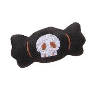 Jouets d'Halloween pour Chats - jouets mordants, Design de crâne lumineux et Globe oculaire | Peluche douce et Souple, jeu Stimulant pour Chats d'intérieur, Divertissement félin pour célébrat
