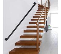 JOUFNING Barandilla Escalera - Pasamanos, Kit De Barra Agarre para 1 A 20 Pies, Hierro Industrial Galvanizado Negro para Escaleras Interiores(3ft/90cm)