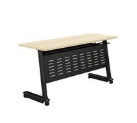 JOUFNING Escritorio Plegable - Mesa Abatible con Ruedas Silenciosas, Mesa Modular Móvil para Reuniones Y Seminarios, Ideal para Capacitación Rectangular, Oficina, Sala De Juntas(160 * 50 * 75CM)