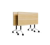 JOUFNING Escritorio Plegable - Moderna Mesa De Reuniones Móvil Grande, Mesas De Conferencias con Ruedas Y Tapa Abatible, Mesas De Seminario con Ruedas, para Oficinas Y Aulas(2pcs,120 * 60 * 75cm)