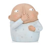 JOUFNING Estatua Artística - Adorno De Baño con Un Niño Sujetándose La Nariz, Adornos Divertidos para Estanterías, Esculturas Originales para Decorar El Baño, Regalos Divertidos(B)