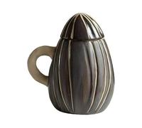 JOUFNING Estatua Artística - Figura Decorativa De Escritorio, Exquisita Taza De Cerámica Con Forma De Semilla De Melón Tallada A Mano, Resistente Al Calor, Para Bebidas, Agua Y Cócteles