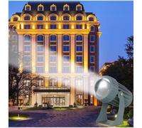 JOUFNING Foco LED Giratorio - Proyector De 10 W Con Haz De Luz Estrecho, Resistente Al Agua (IP65), Ideal Para Exteriores, Con Ángulo De Haz Ajustable, Para De Hoteles(Blue,10W(85-265V))