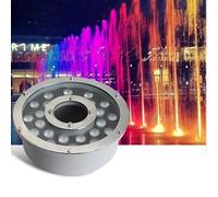 JOUFNING Focos Suelo Led Exterior - Luces Subacuáticas, Luces LED Para Paisaje De Acero Inoxidable A Prueba De Agua IP68, Luces LED Para Estanque Con Orificio Central De 12 V(Green,12W (12V))