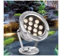 JOUFNING Luces De Paisaje Submarino - 12V Foco LED Piscina, Subacuáticas Para Estanques, Resistente Al Agua IP68, Luz Ajustable 180 °, Para Jardín, Fuente, Patio(Red,15W)