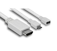 JOUJYE AVC 129-1, 5m MHL/HDMI/Micro USB Adaptador Blanco