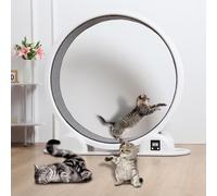joukares Rueda de ejercicio para gatos, cinta de correr grande de 44 pulgadas, ruedas de plástico para gatos, ruedas de fitness para gatos de interior, correr, caminar, entrenamiento, adecuada para la
