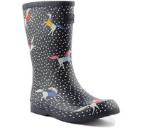 JOULES Junior con Vuelta Topos Botas de Agua Unisex Zapatos Azul Marino Ru 1-13