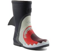 JOULES Junior con Vuelta Unisex Goma Lluvia Shark Botas En Navy Talla UK 1- 13