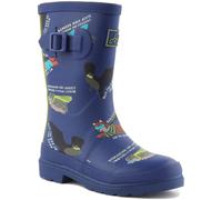 JOULES Junior Lluvia Estampado Unisex Tira Botas Azul Marino Rojo Ru Talla 1- 13