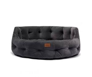 Joules Rosewood Chesterfield - Cama para Perro, Gris, pequeña