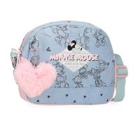 Joumma Bags Disney Minnie American Darling Estuches, bandoleras, Azul y Rosa, organizar y Llevar recogidos los lápices y bolígrafos, Varios Compartimentos.