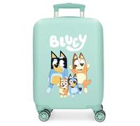 Joumma Bluey Family Maleta de Cabina Azul 33x50x20 cm Rígida ABS Cierre de combinación Lateral 28L 2,2kg 4 Ruedas Dobles Equipaje de Mano