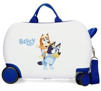 Joumma Bluey Happy Bluey Maleta Infantil Blanco 45x31x20 cm Rígida ABS 24,6L 1,8kg 4 Ruedas Equipaje de Mano
