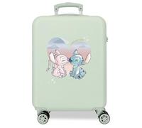Joumma Disney Adorable Stitch Maleta de Cabina Verde 38x55x20 cms Rígido 2 kgs Cierre de combinación Lateral ABS 2 kgs 35L Equipaje de Mano