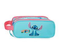 Joumma Disney Aloha Stitch Estuche Triple Azul 22x10x9 cms Poliéster