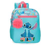 Disney Mochila escolar Joumma Aloha Stitch Adaptable a carro Azul 23x28x10 cms Poliéster