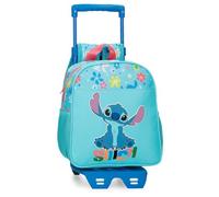 Joumma Disney Aloha Stitch Mochila Escolar con Carro Azul 23x25x10 cms Poliéster