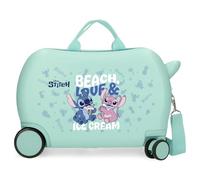 Joumma Disney Beach & Love Maleta Infantil Turquesa Azul 50x38x20 cm Rígida ABS Cierre de combinación Lateral 34L 2,1kg 2 Ruedas Dobles Equipaje de Mano