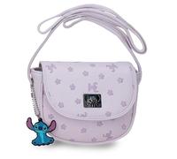 Joumma Disney Bloom Stitch Bandolera con Solapa Lila 16x14x5 cm PU y Poliéster