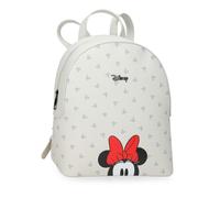 Joumma Disney Bowlogue Minnie Mochila de Paseo Beige 23x26,5x11,5 cm PU y Poliéster 7,01L