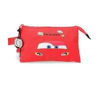 Joumma Disney Cars Mcqueen Red Estuche Triple Rojo 22x12x5 cm Poliéster