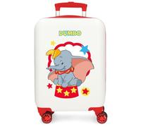 Joumma Disney Dumbo Circus Maleta de Cabina Blanco 33x50x20 cms Rígida ABS Cierre de combinación Lateral 28,4L 2 kgs 4 Ruedas Dobles Equipaje Mano