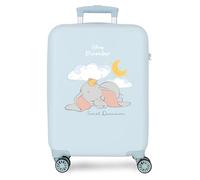 Joumma Disney Dumbo Sweet Dreams Maleta de Cabina Azul Claro 38x55x20 cm Rígida ABS Cierre de combinación Lateral 34L 2,6kg 4 Ruedas Dobles Equipaje de Mano