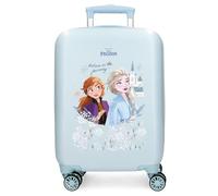 Joumma Disney Frozen Believe in The Journey Maleta de Cabina Azul 33x50x20 cms Rígida ABS Cierre de combinación Lateral 28,4L 2 kgs 4 Ruedas Dobles Equipaje Mano